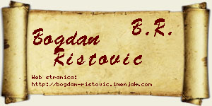 Bogdan Ristović vizit kartica